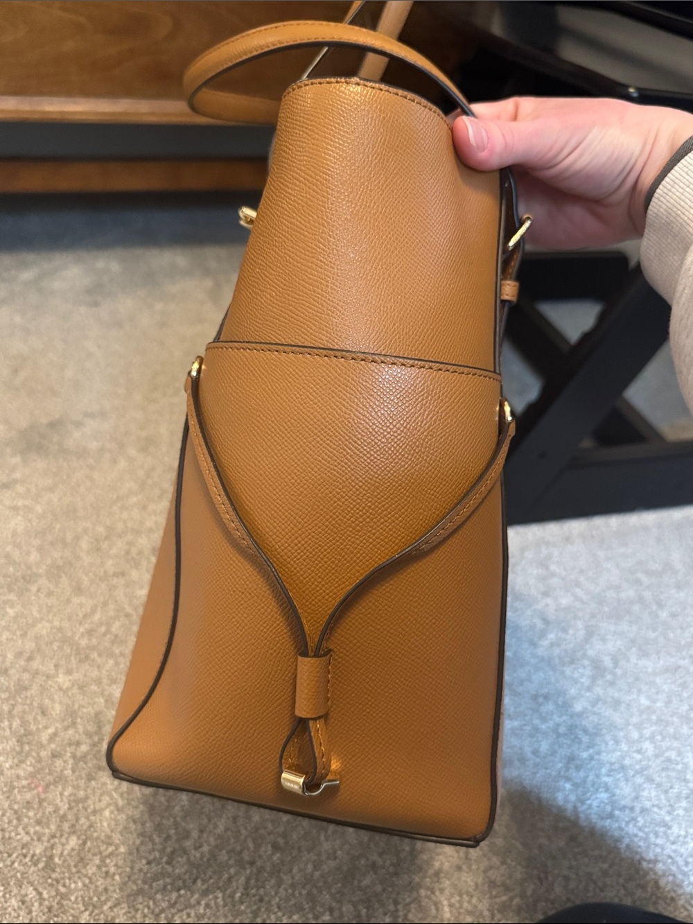 Michael Kors Cognac Saffiano Leather Tote - Picture 8 of 10